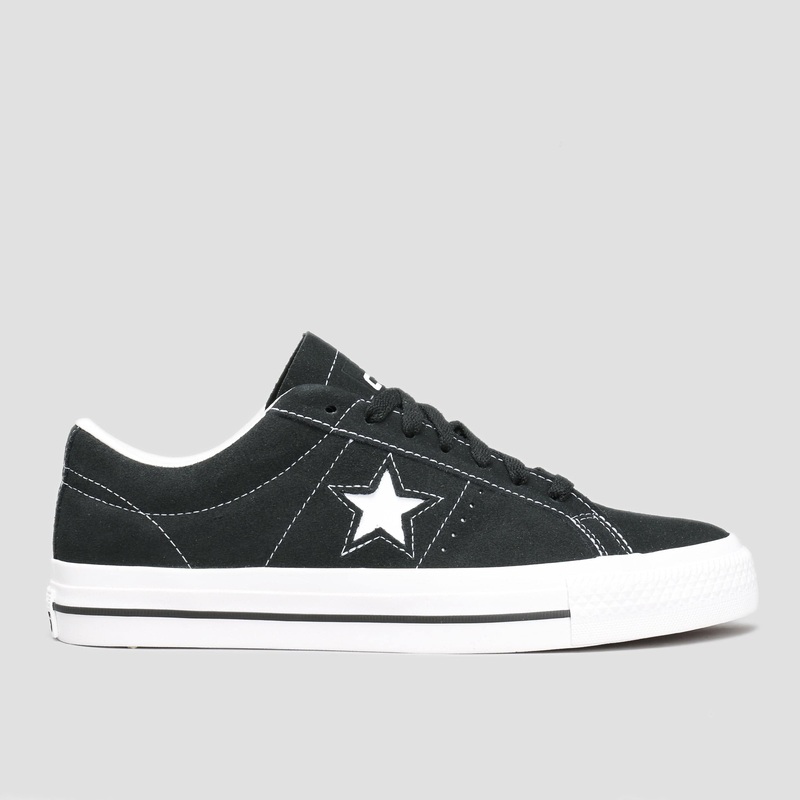 Converse One Star Pro OX Shoes Black / Black / White UK6