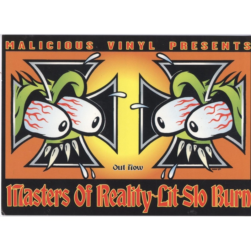Malicious Vinyl Presents Masters Of Reality Lit Slo Burn Postcard Artwork by Frank Kozik
