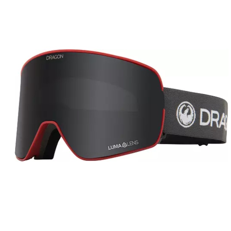 NFX2 Dragon Goggles Block Red Smoke With Bonus Lens Block Red