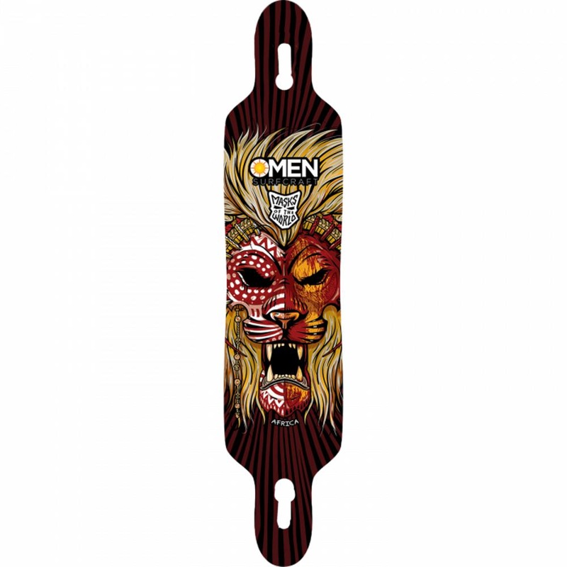 Omen Africa Mask 41.5″ Drop Through with Flex Longboard Deck Deck