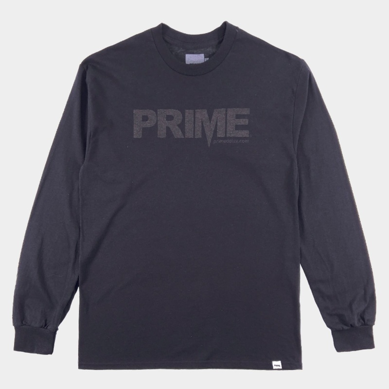 PRIME DELUX OG PREMIUM LONG SLEEVE T-SHIRT – BLACK / BLACK S