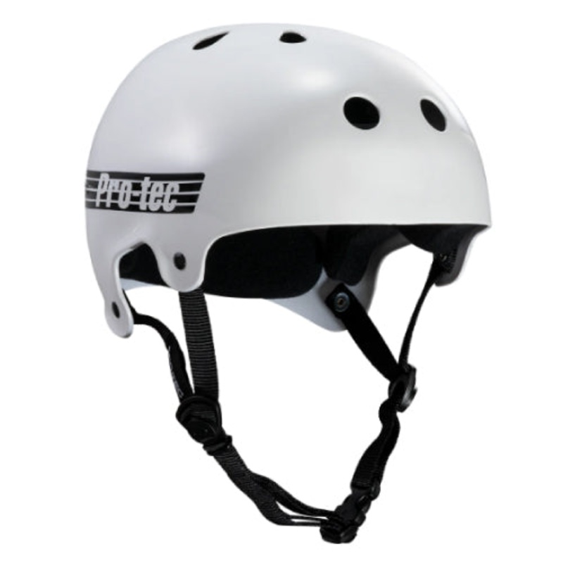 Pro-Tec Old School Skate Helmet – Gloss White X-Small