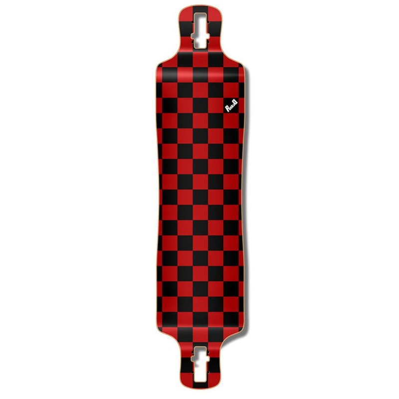 Punked Lowrider Longboard Deck – Checker Red Deck