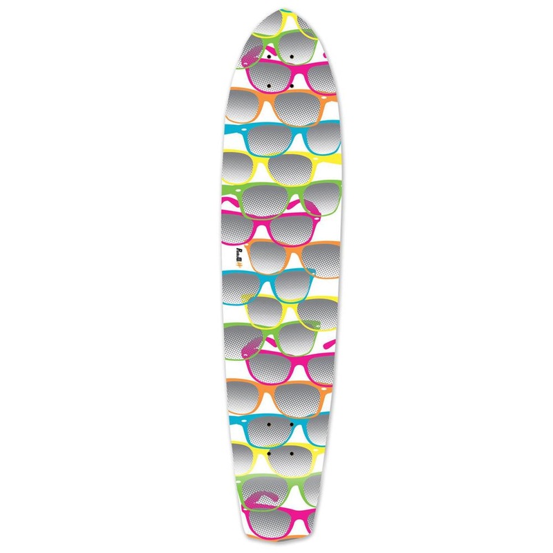 Punked Slimkick Longboard Deck – Shades White Deck