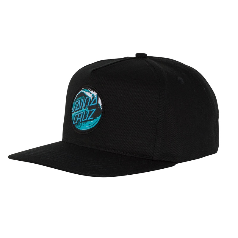 Santa Cruz Wave Dot Snapback Mid Profile Hat Black