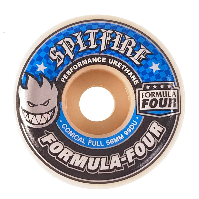 Spitfire – 56mm – 99DU Conical Full Formula Four Wheels 99DU – Natural 56mm