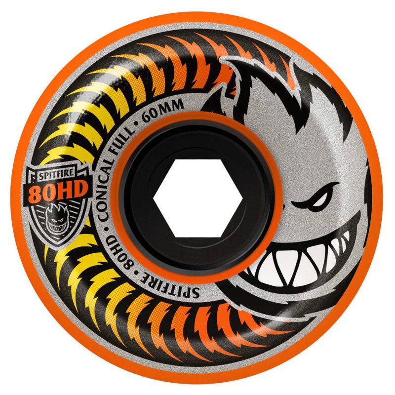 Spitfire 80HD Chargers Orange Fade Conical Full Wheels 80A 55MM
