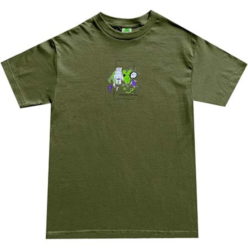Frog Skateboards Long Day Logo T Shirt Army Small
