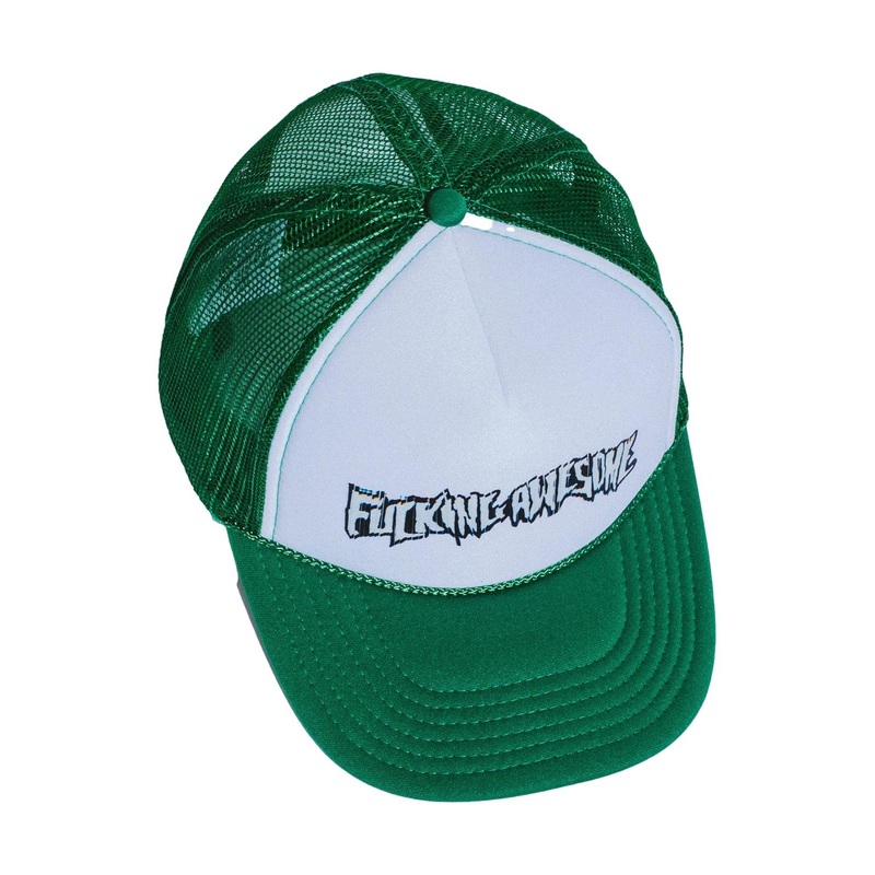 Fucking Awesome Scanner Warp Stamp Trucker Hat Kelly Green