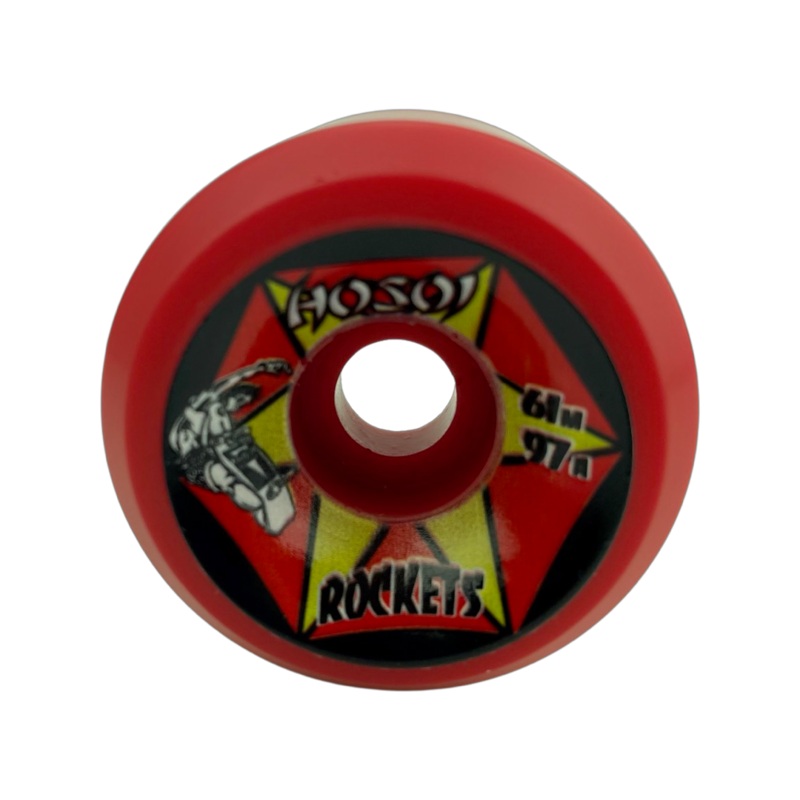 Hosoi Rockets 61mm 97A Red Skateboard Wheels