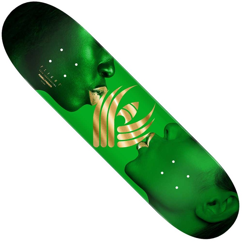 Kiss Green Flight 8.5×32.08 Gold Foil Powell Peralta Deck