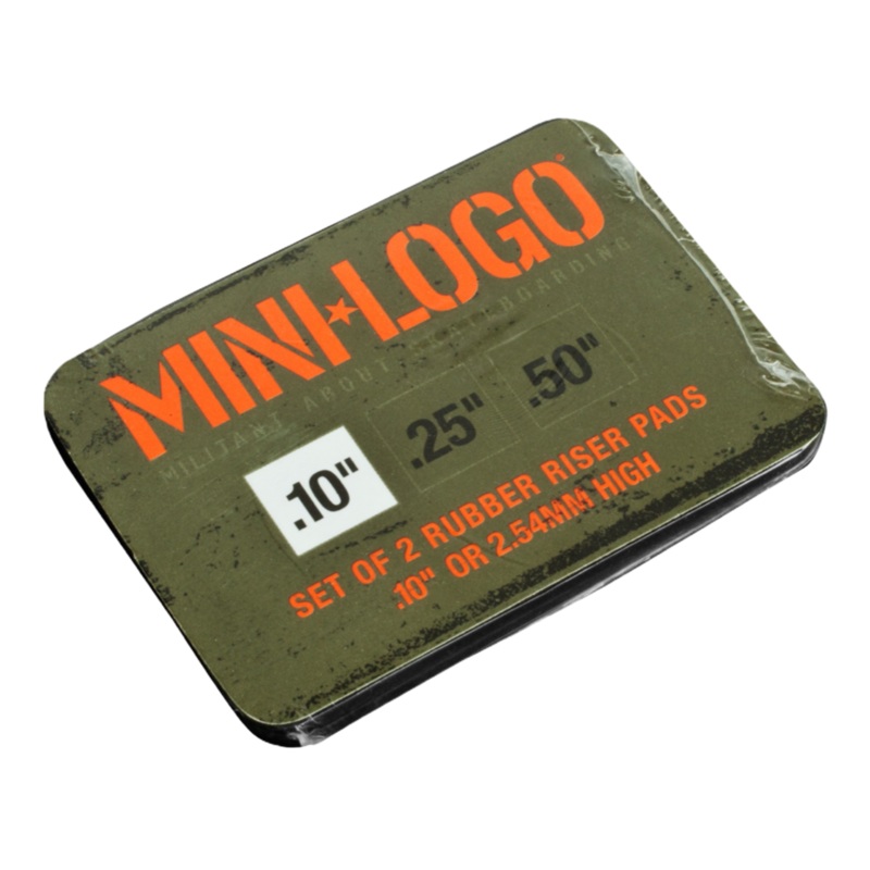 Mini Logo Rubber Riser Pads .10 .10 Black