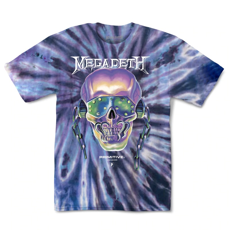 Primitive x MegaDeath Rattlehead Tie Dye T Shirt S