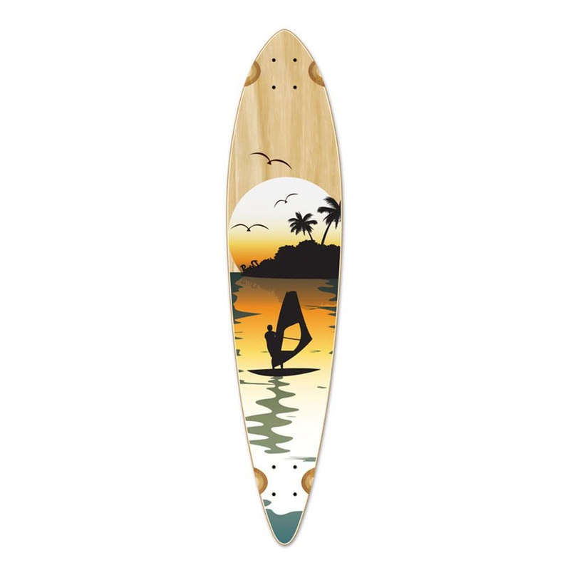 Punked Pintail Surfer Natural Longboard Deck Deck