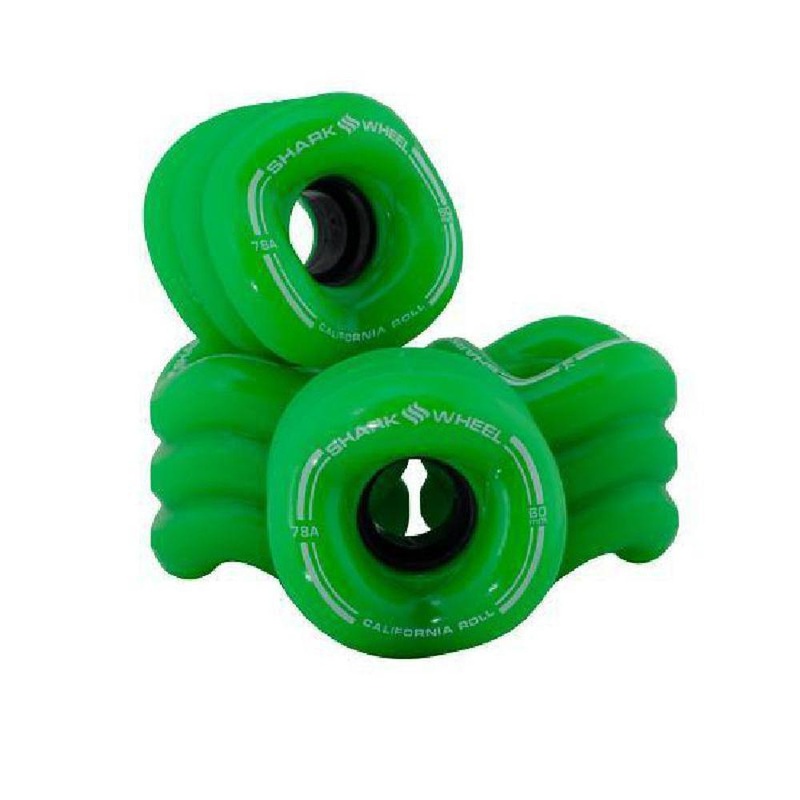 Shark Wheels Skateboard Green California Roll 60mm 78a
