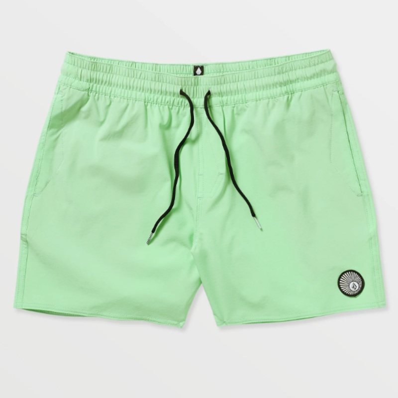 Volcom Men’s Lido Solid 16″ Trunks – Jade Cream Small (28″-30″) Jade Cream