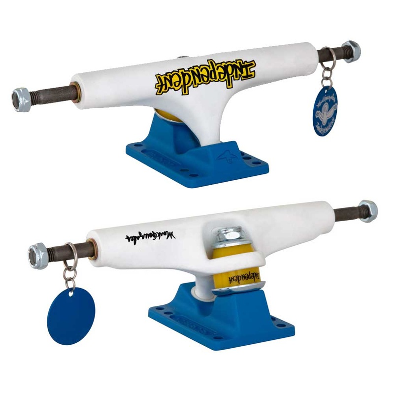 Independent Stage 4 Mark Gonzales White / Blue Skateboard Trucks 146