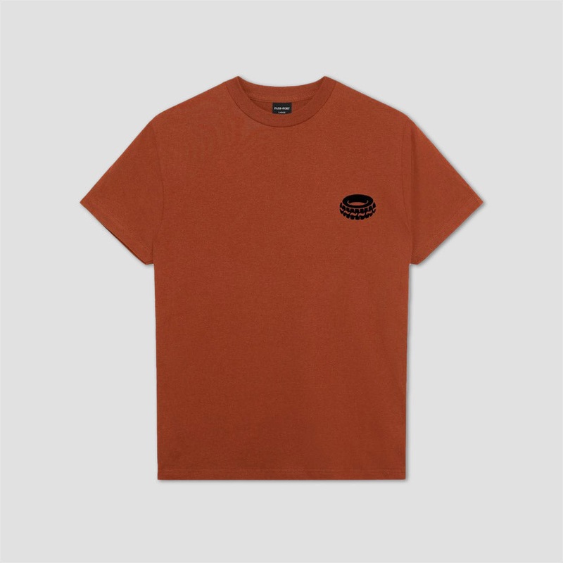 PassPort Flat Tyre T-Shirt Texas Orange Medium