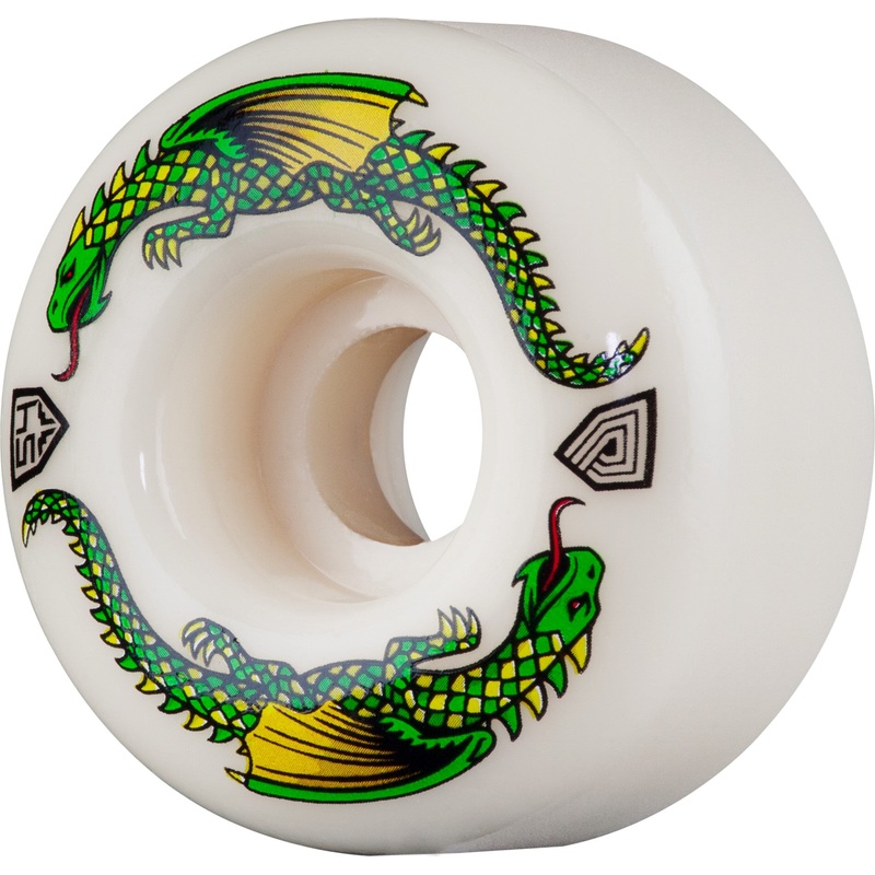 Powell Peralta Dragon Formula 93a Skateboard Wheel (White)