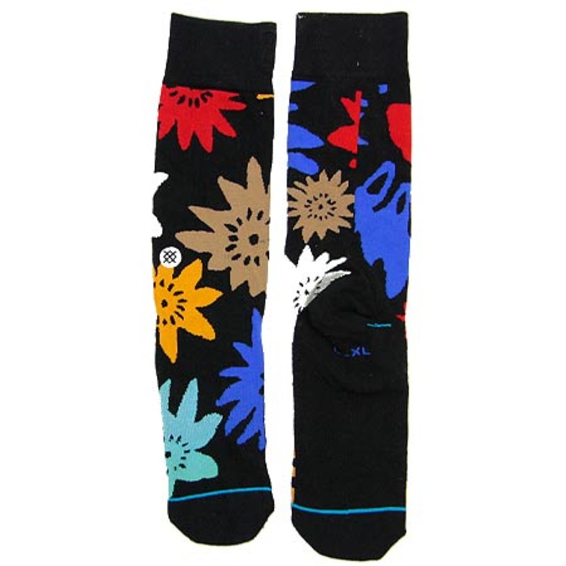 Stance Bloom Crew Socks Black Large/ Extra Large
