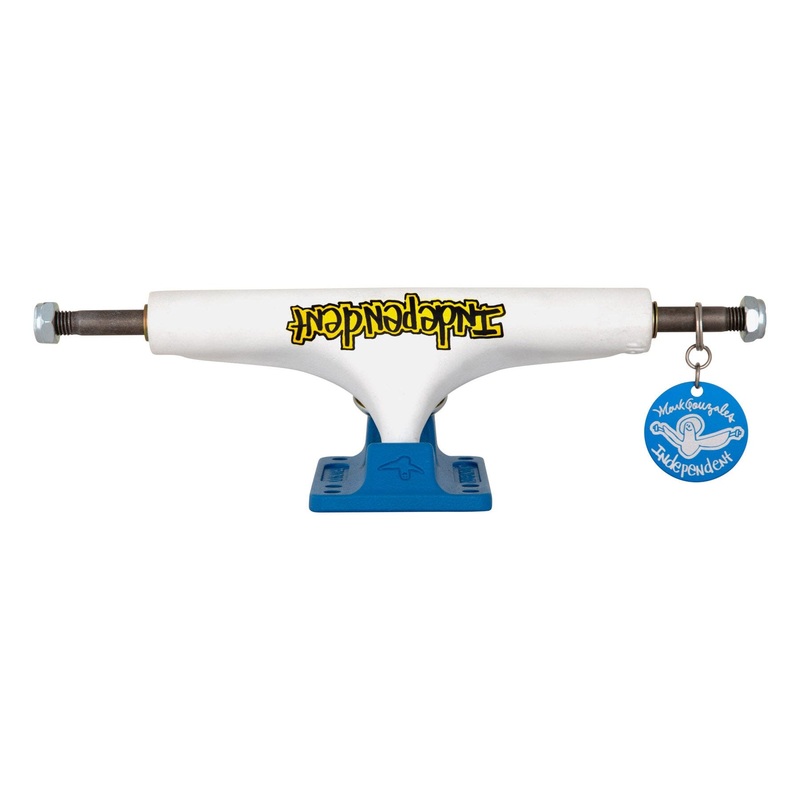 Independent Stage 4 Pro Gonz Trucks Flat White/Blue Assorted Sizes 146