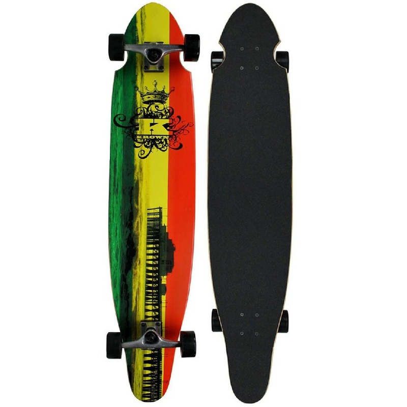 Krown Rasta 43″ Kicktail Longboard