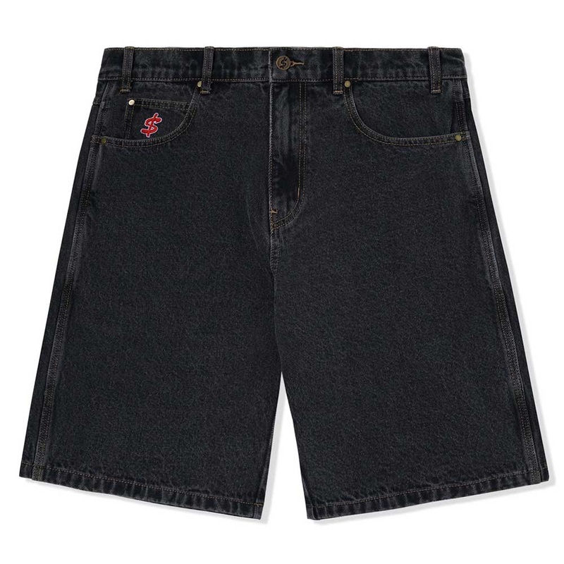 Logo Baggy Denim Shorts Washed Black Cash Only SM – 30