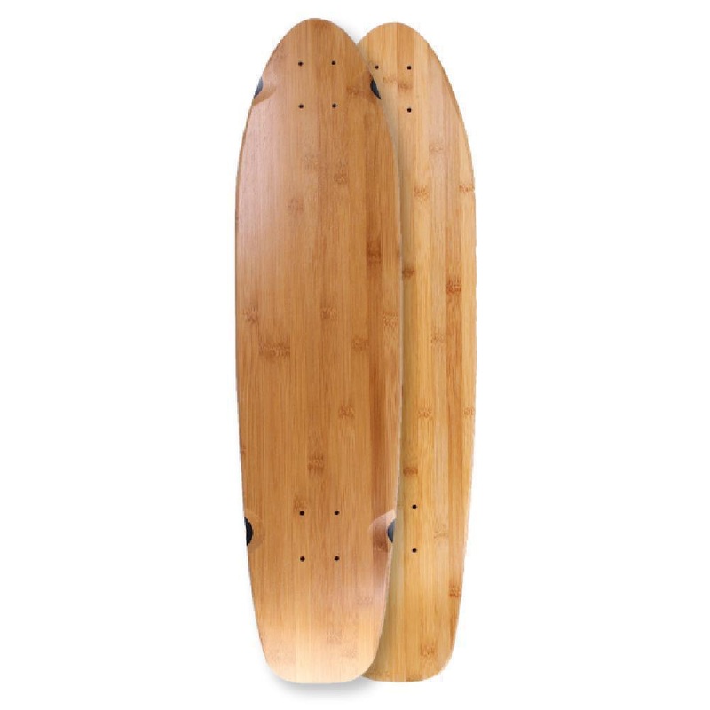 Mini Blank Kicktail Natural 32″ Bamboo Longboard Deck Deck