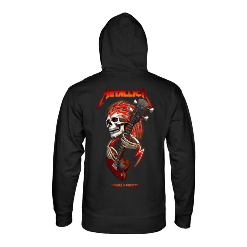 Powell Peralta Metallica Collab Hooded Sweatshirt Mid Weight Black S