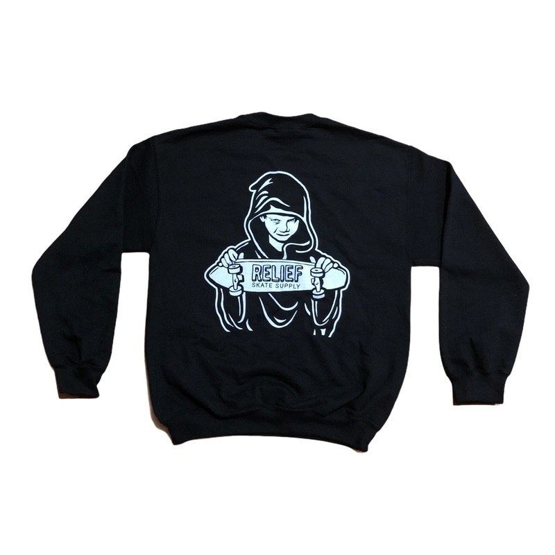 RELIEF REAPER BOY CREW NECK SWEATSHIRT BLACK S