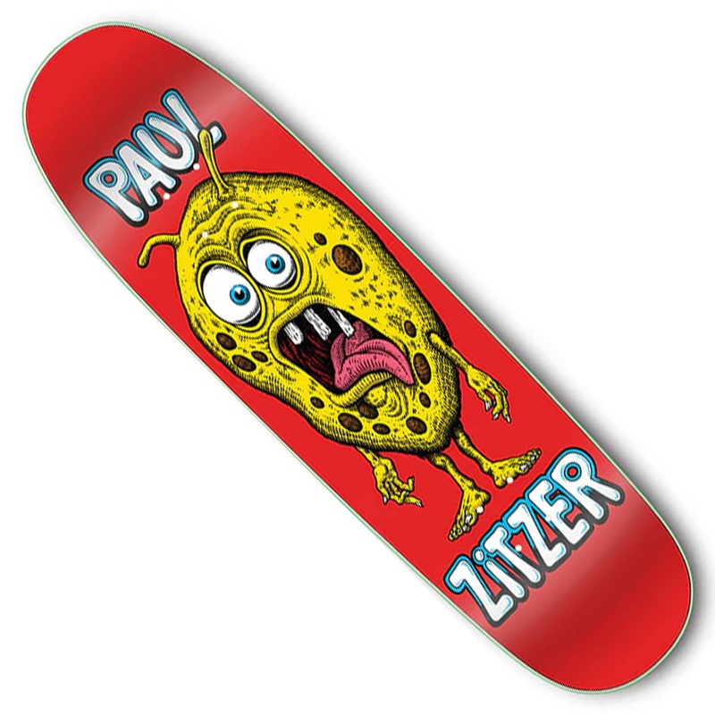 Strangelove Paul Zitzer Germ Screened Deck Red 8.75 x 32.625 WB:14.75