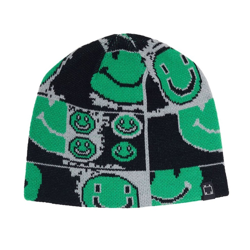 WKND Skateboards Smirley Skully Beanie Black One Size Fits All