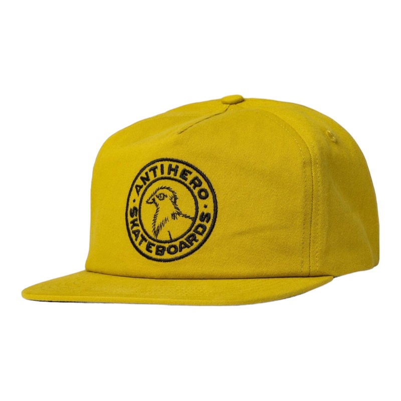 Anti Hero Basic Pigeon Round Snapback Hat Mustard OS