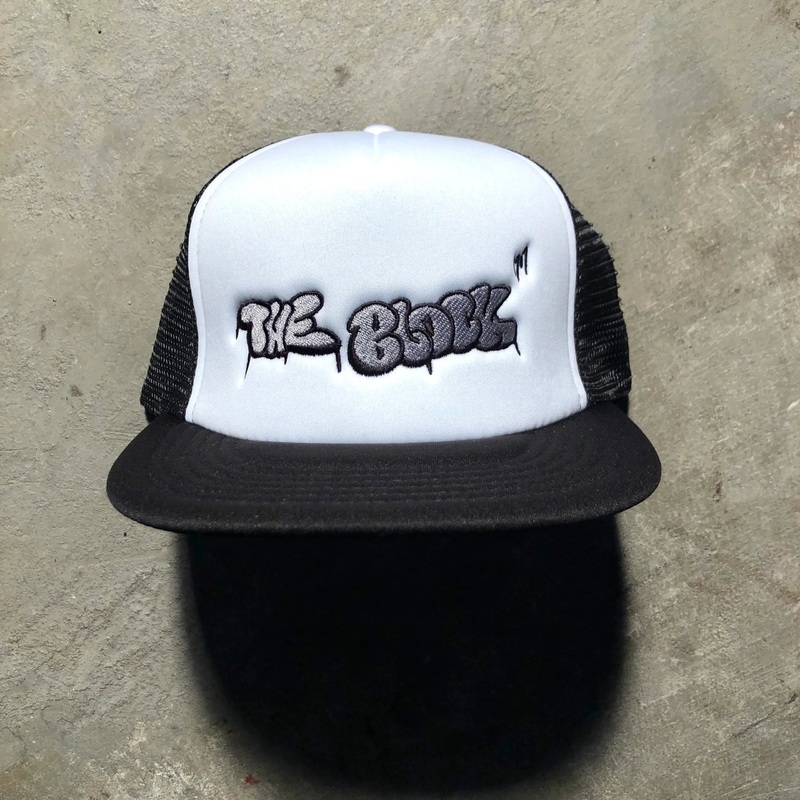 Block – Alleyway Foam Trucker Hat – White – Black