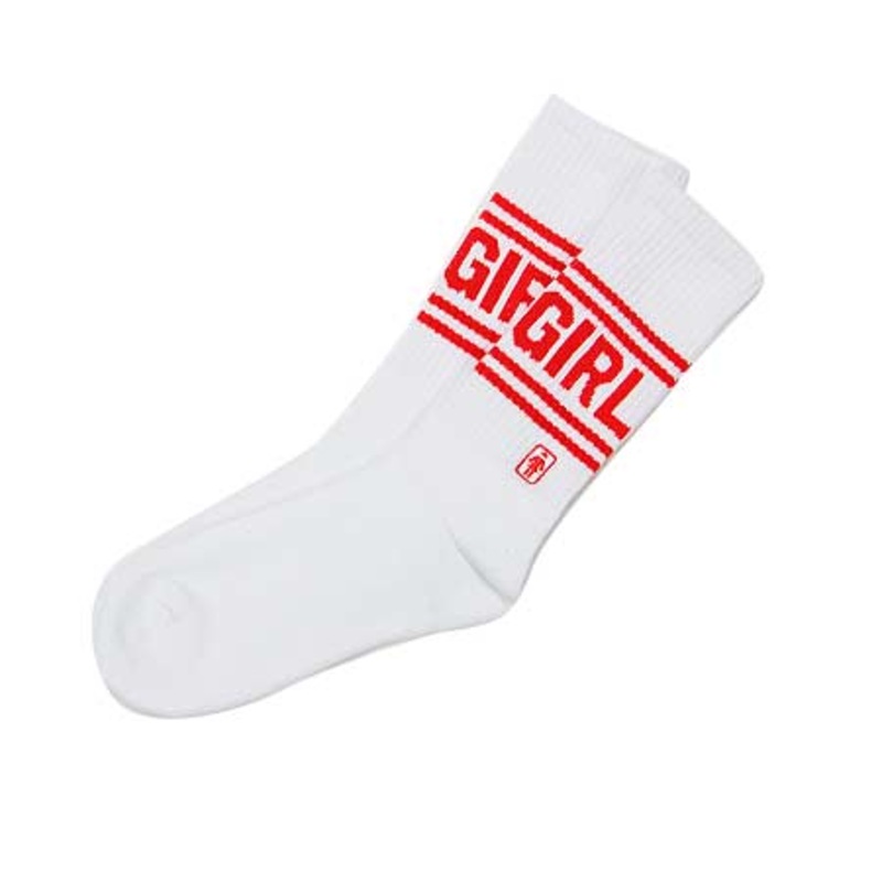 Girl Jock Crew Socks White One size fits all