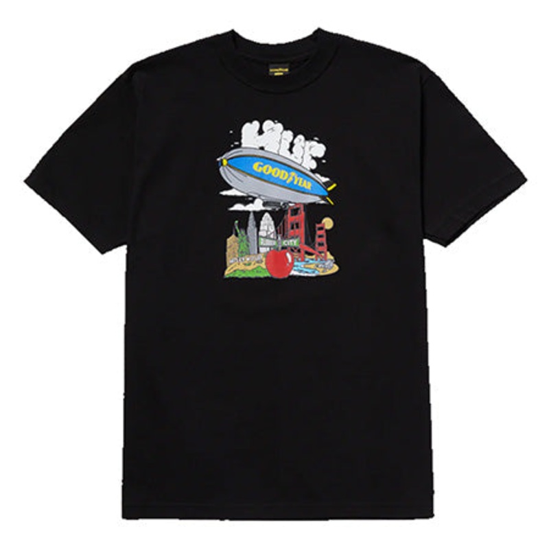 HUF HUF x Goodyear Discover T Shirt Black Medium