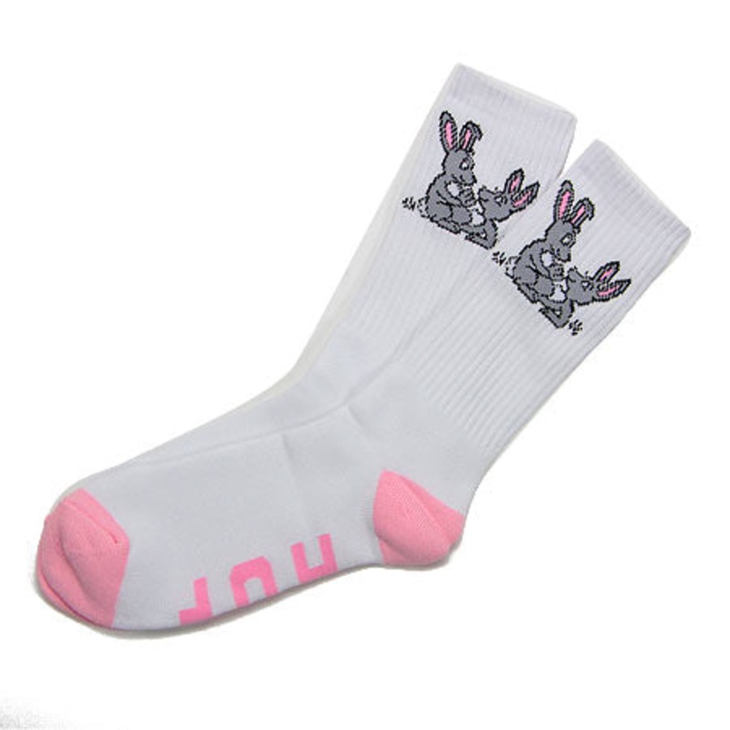 HUF Like Rabbits Crew Socks White One size fits all