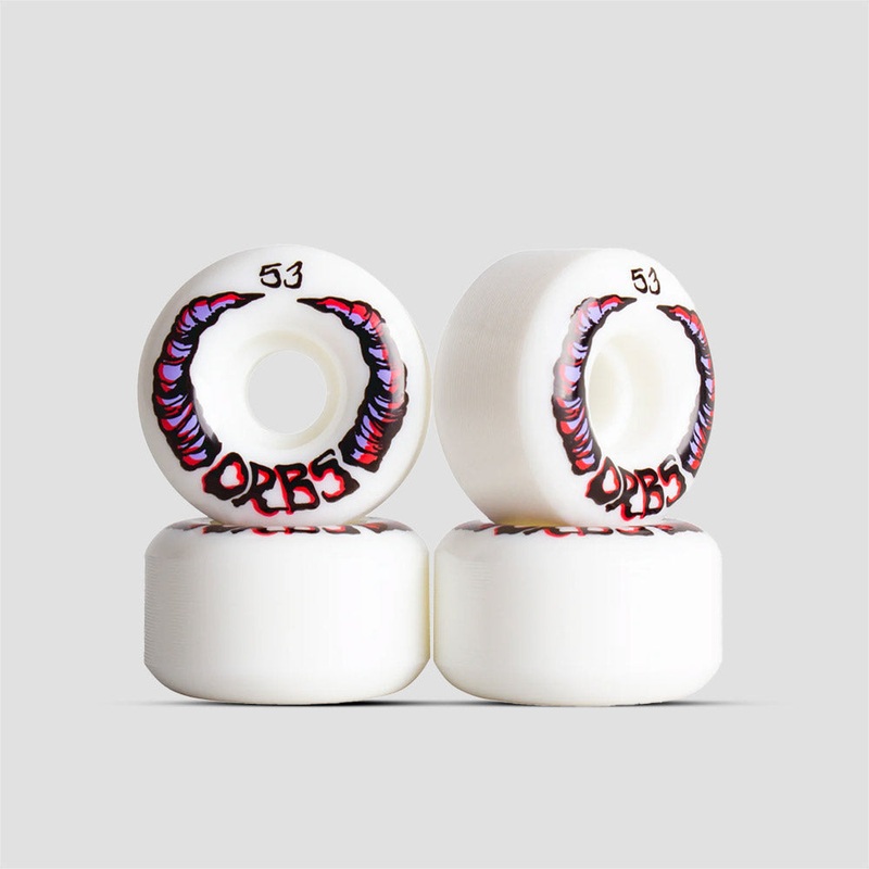 Orbs 53mm 99A Apparitions Round Skateboard Wheels White