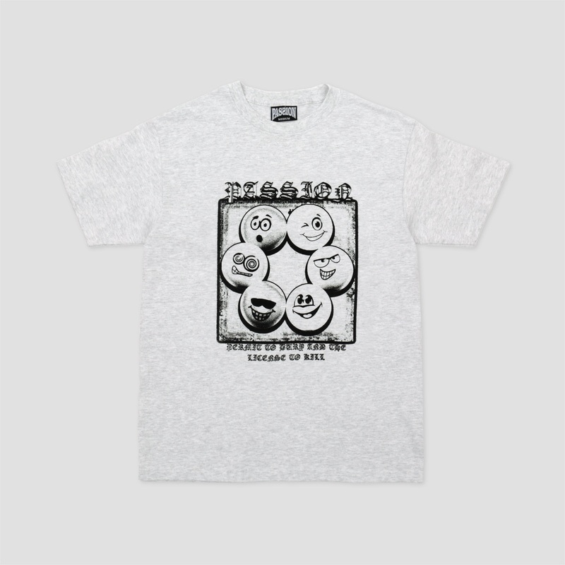 Passion Permit To Bury T-Shirt Grey Small