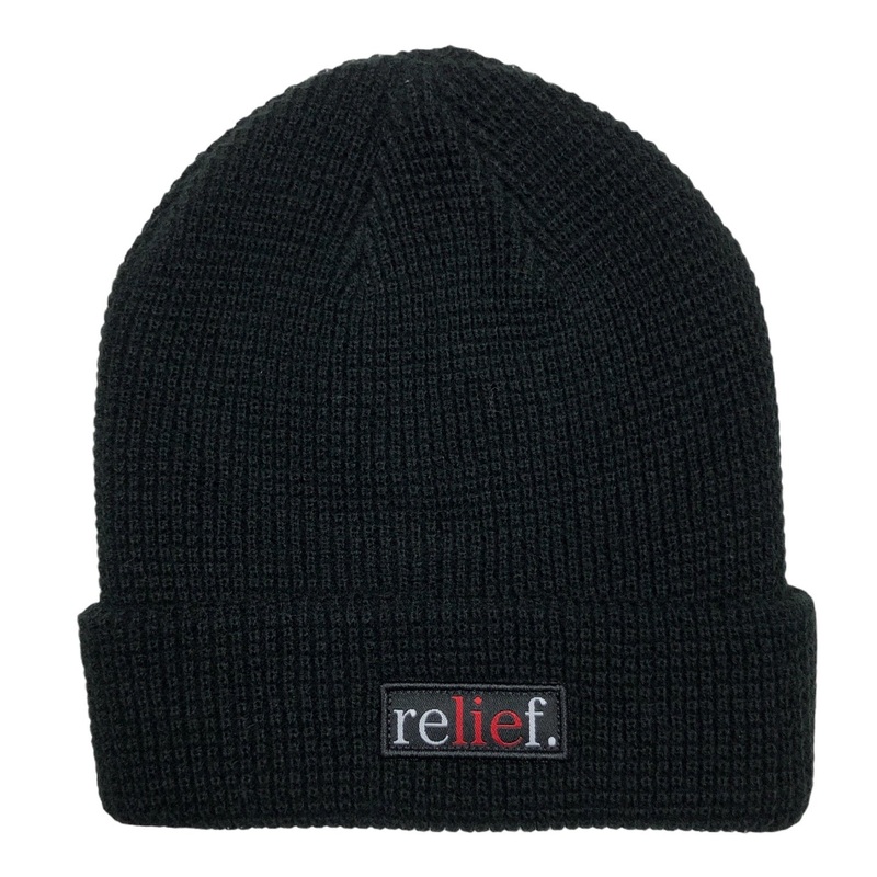 RELIEF LIE BEANIE BLACK OS