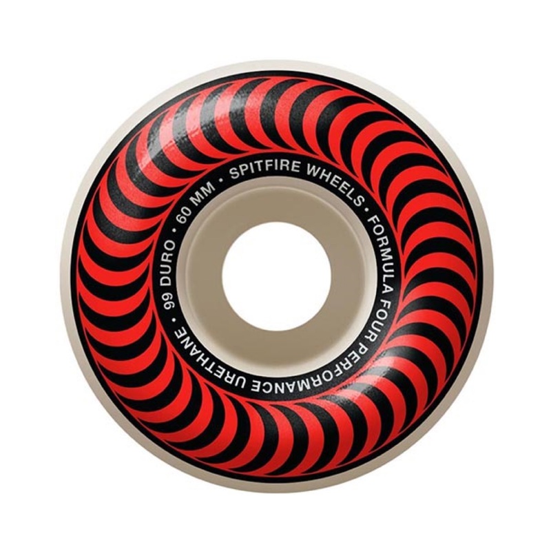 Spitfire Formula Four 60mm 99a Classic Skateboard Wheels 60mm Duro 99a Conical/Sidecut