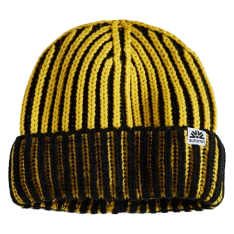 Autumn 2025 Simple Chunky Beanie Black Snake Eye