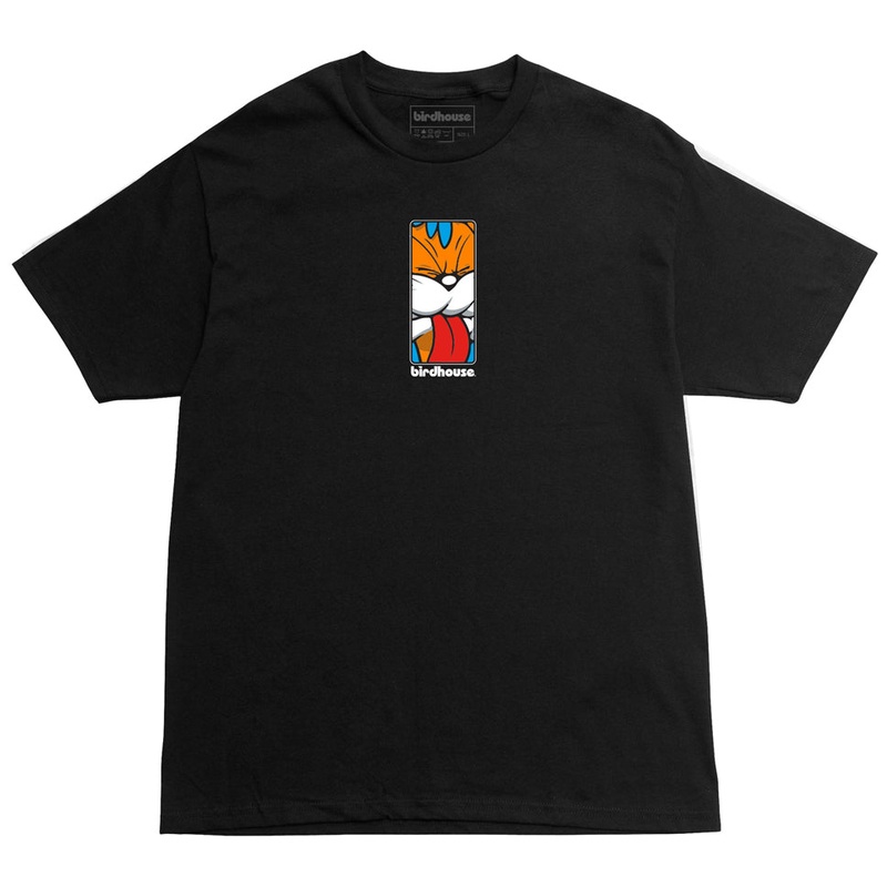 Birdhouse Sour Cat T Shirt Black Medium
