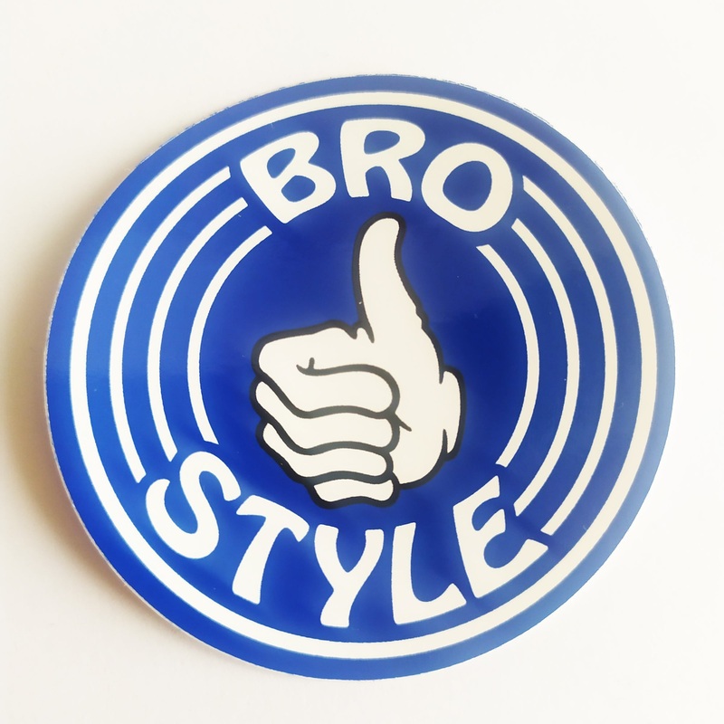 Bro Style Skate Sticker – Blue