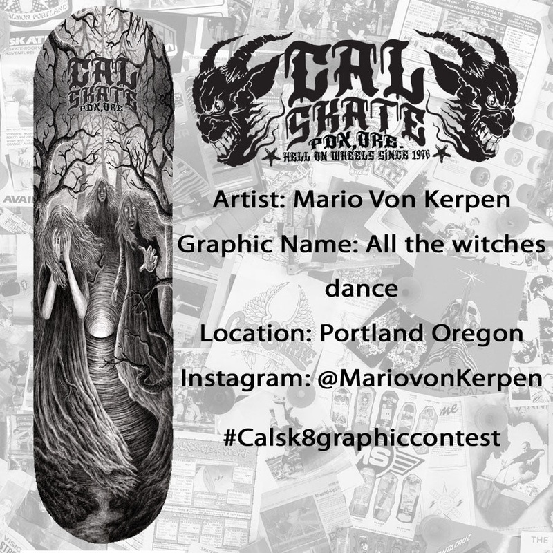 Cal Skate “All The Witches Dance” Assorted Sized Deck 8.0″