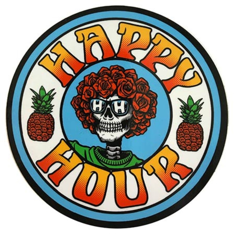 Happy Hour Eyewear Skull & Rose Sticker Multicolor 4″