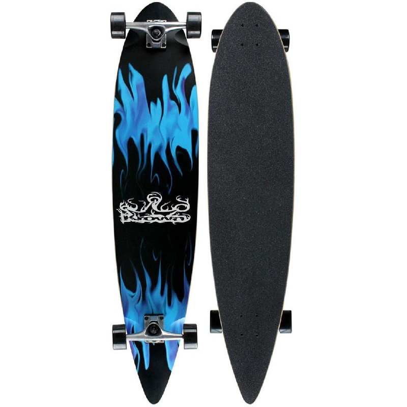 Krown Blue Flame 43″ Pintail Longboard Complete