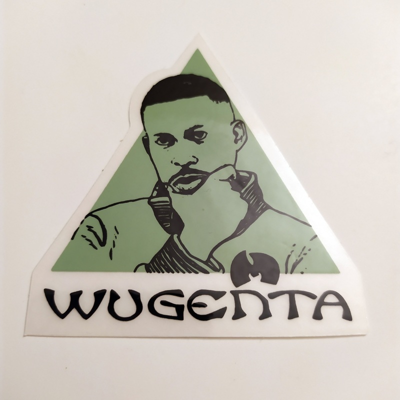 Magenta Skateboard Sticker – 7cm high approx – Wugenta