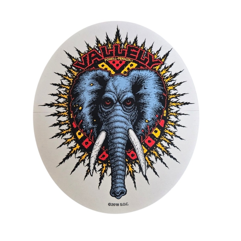 Powell Peralta “Mike Vallely” ELEPHANT Sticker – CLEAR BACK