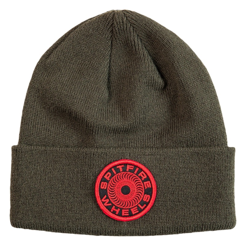SPITFIRE CLASSIC 87 SWIRL PATCH BEANIE OLIVE OS